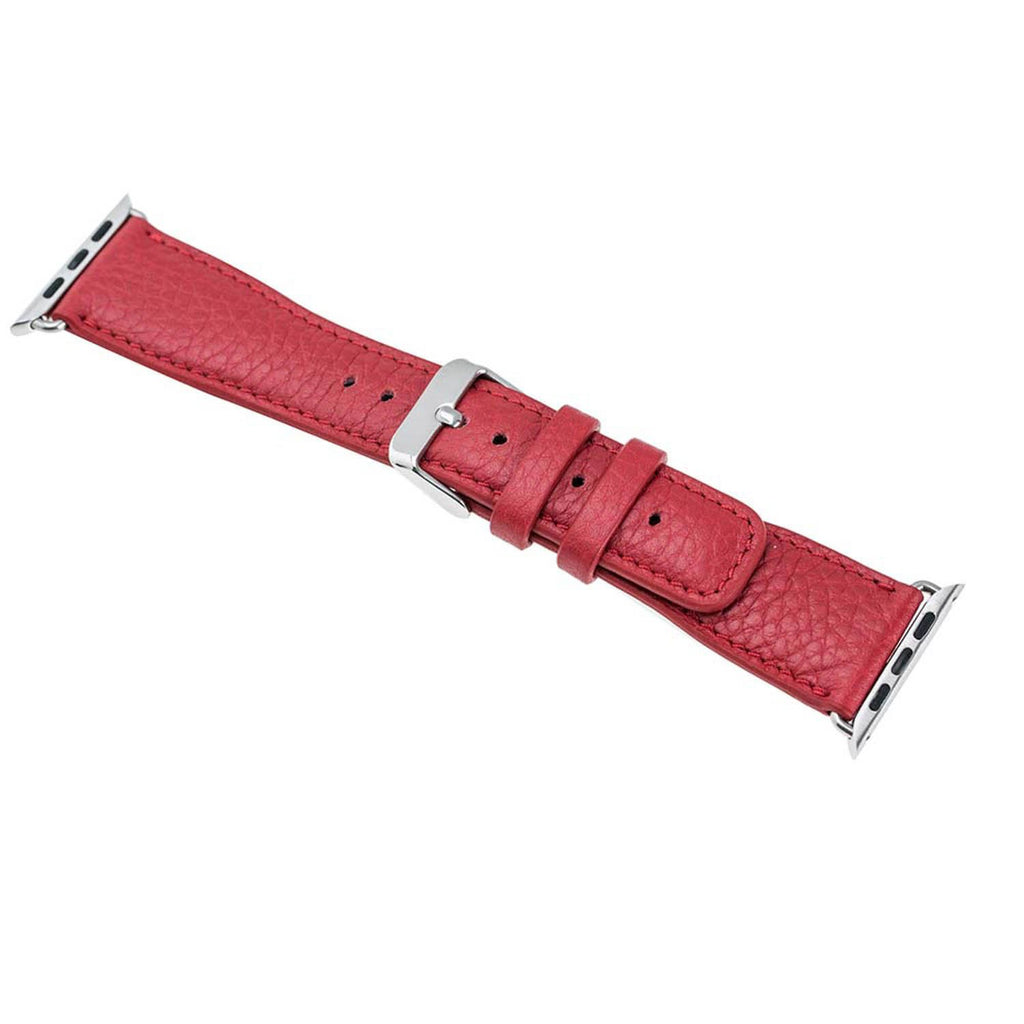 Red Leather Apple Watch Band or Strap 38mm, 40mm, 42mm, 44mm for All Series - Venito - Leather - 4