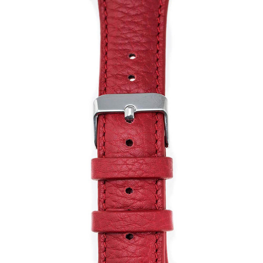 Red Leather Apple Watch Band or Strap 38mm, 40mm, 42mm, 44mm for All Series - Venito - Leather - 5
