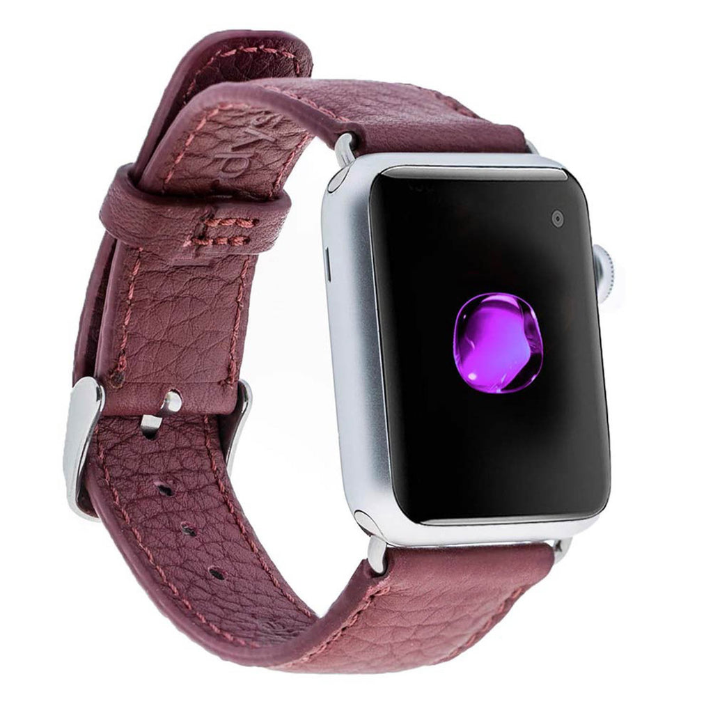 Rose Leather Apple Watch Band or Strap 38mm, 40mm, 42mm, 44mm for All Series - Venito - Leather - 1