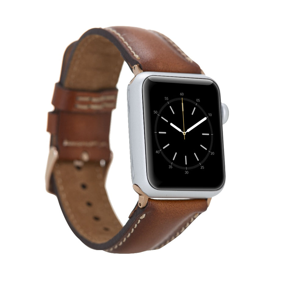 Luxury Brand Wrist Watch Band Leather Strap For 38/42mm Apple