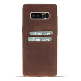 Samsung Galaxy Note8 Brown Leather Snap-On Card Holder Case with S Pen - Hardiston - 1