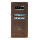 Samsung Galaxy Note8 Camel Leather Snap-On Card Holder Case with S Pen - Hardiston - 1