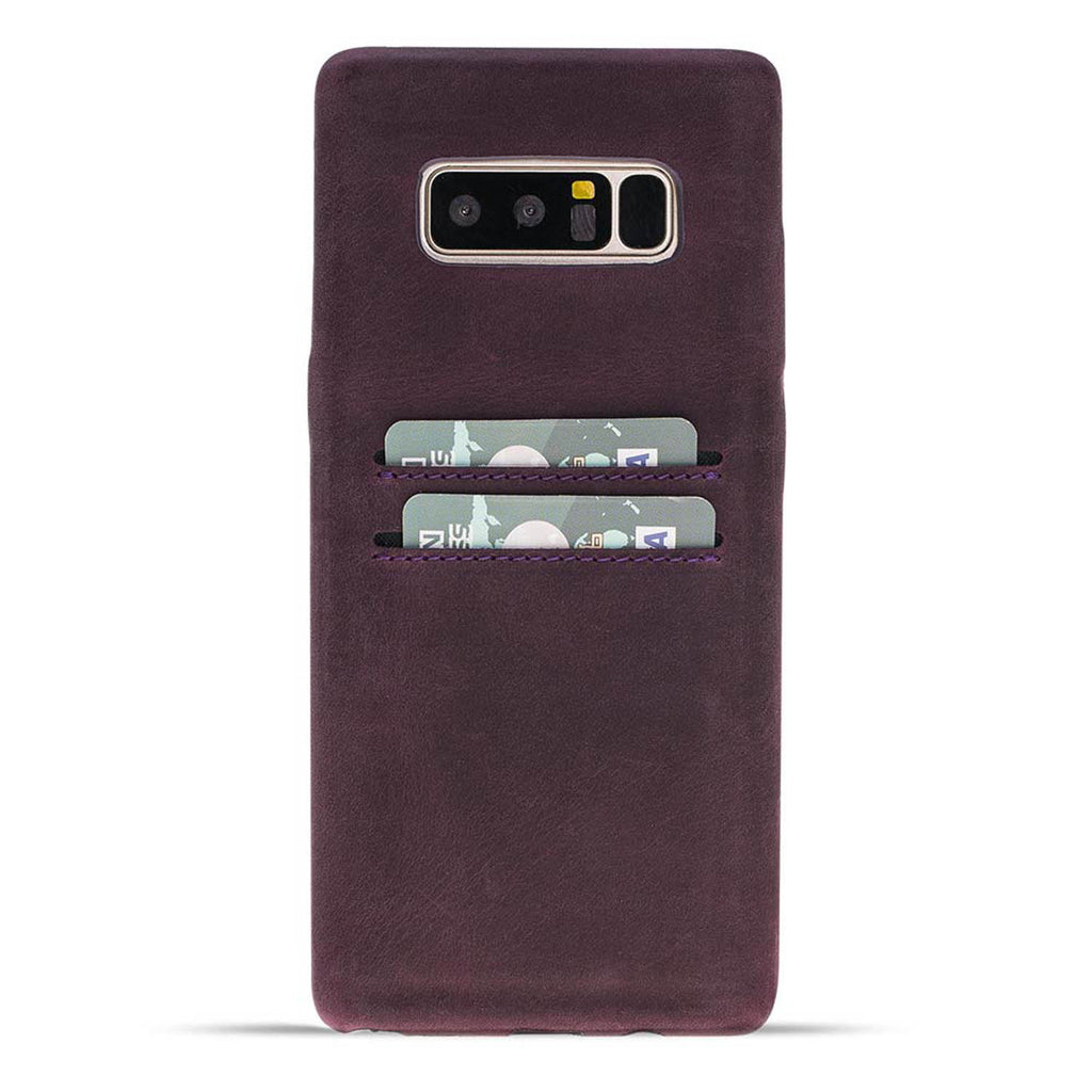 Samsung Galaxy Note8 Purple Leather Snap-On Card Holder Case with S Pen - Hardiston - 1