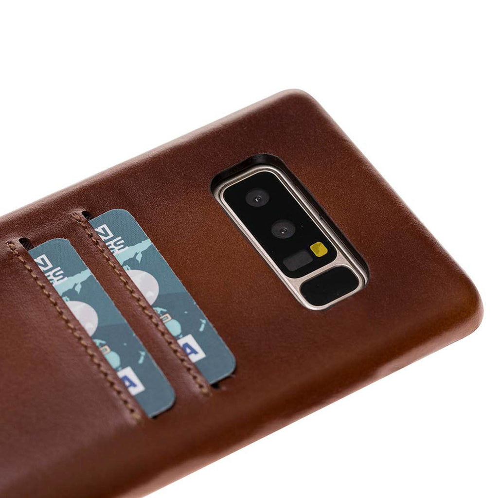 Samsung Galaxy Note8 Russet Leather Snap-On Card Holder Case with S Pen - Hardiston - 7