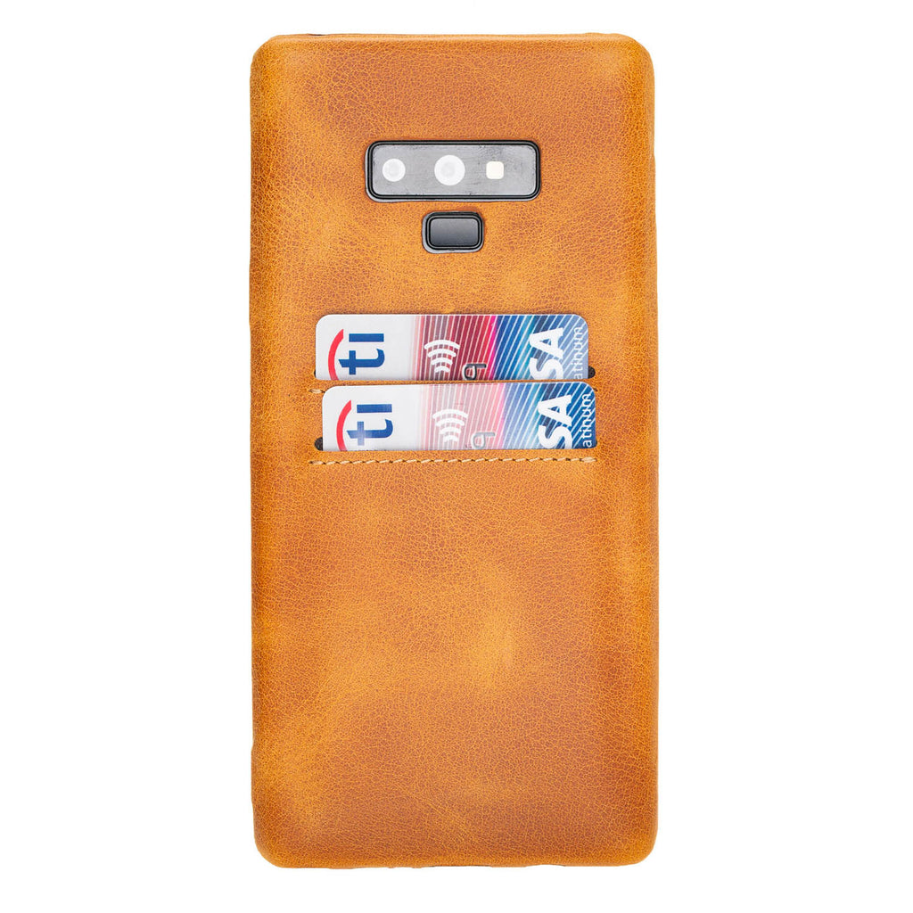 Samsung Galaxy Note9 Amber Leather Snap-On Card Holder Case with S Pen - Hardiston - 1