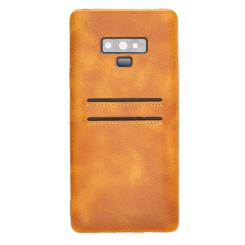 Samsung Galaxy Note9 Amber Leather Snap-On Card Holder Case with S Pen - Hardiston - 2