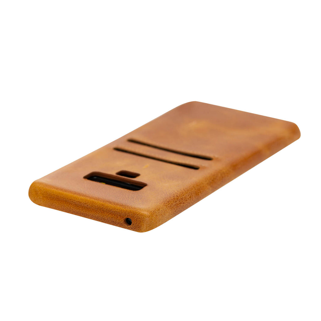 Samsung Galaxy Note9 Amber Leather Snap-On Card Holder Case with S Pen - Hardiston - 7