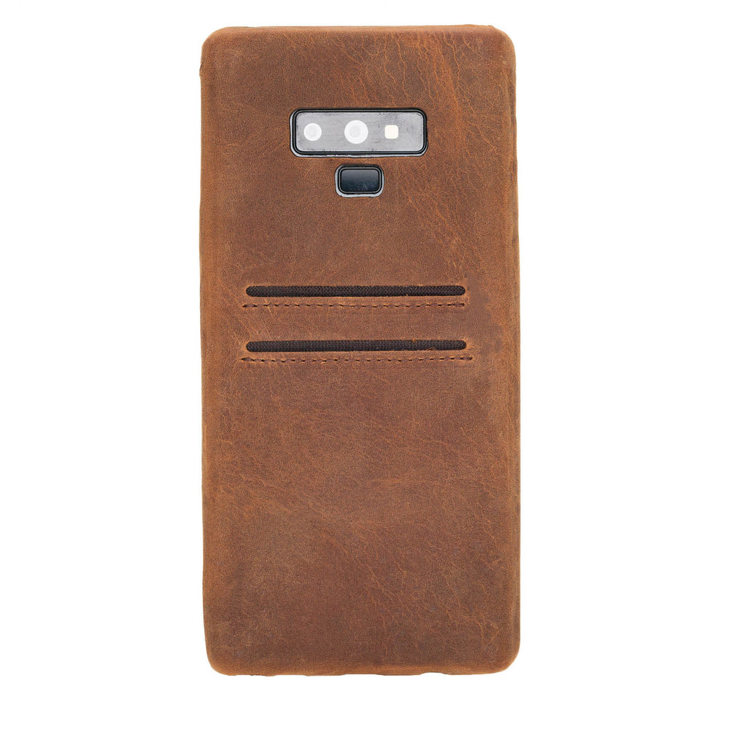 Samsung Galaxy Note9 Brown Leather Snap-On Card Holder Case with S Pen - Hardiston - 3