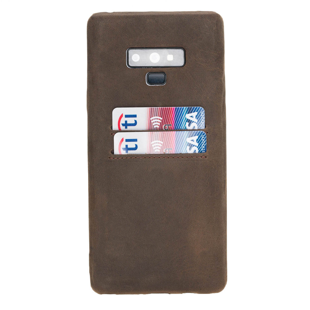 Samsung Galaxy Note9 Mocha Leather Snap-On Card Holder Case with S Pen - Hardiston - 1