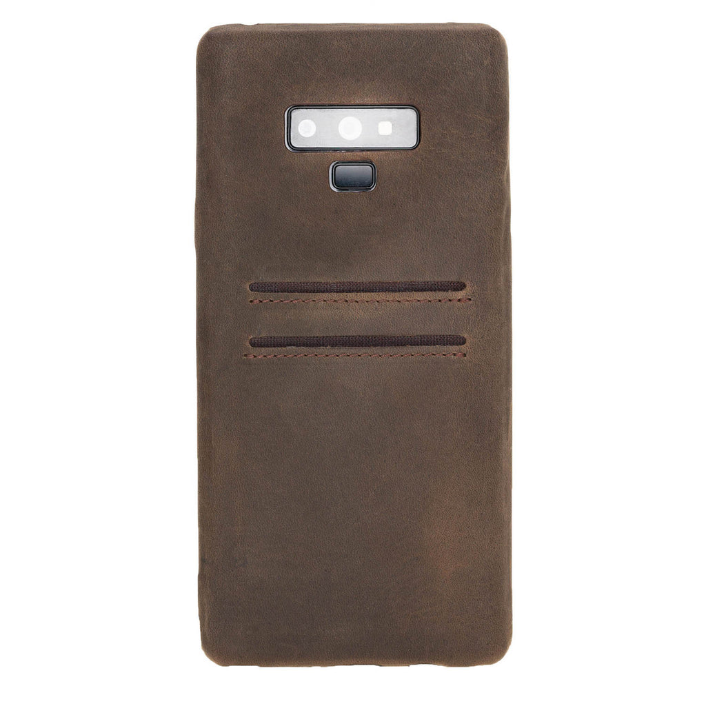 Samsung Galaxy Note9 Mocha Leather Snap-On Card Holder Case with S Pen - Hardiston - 2