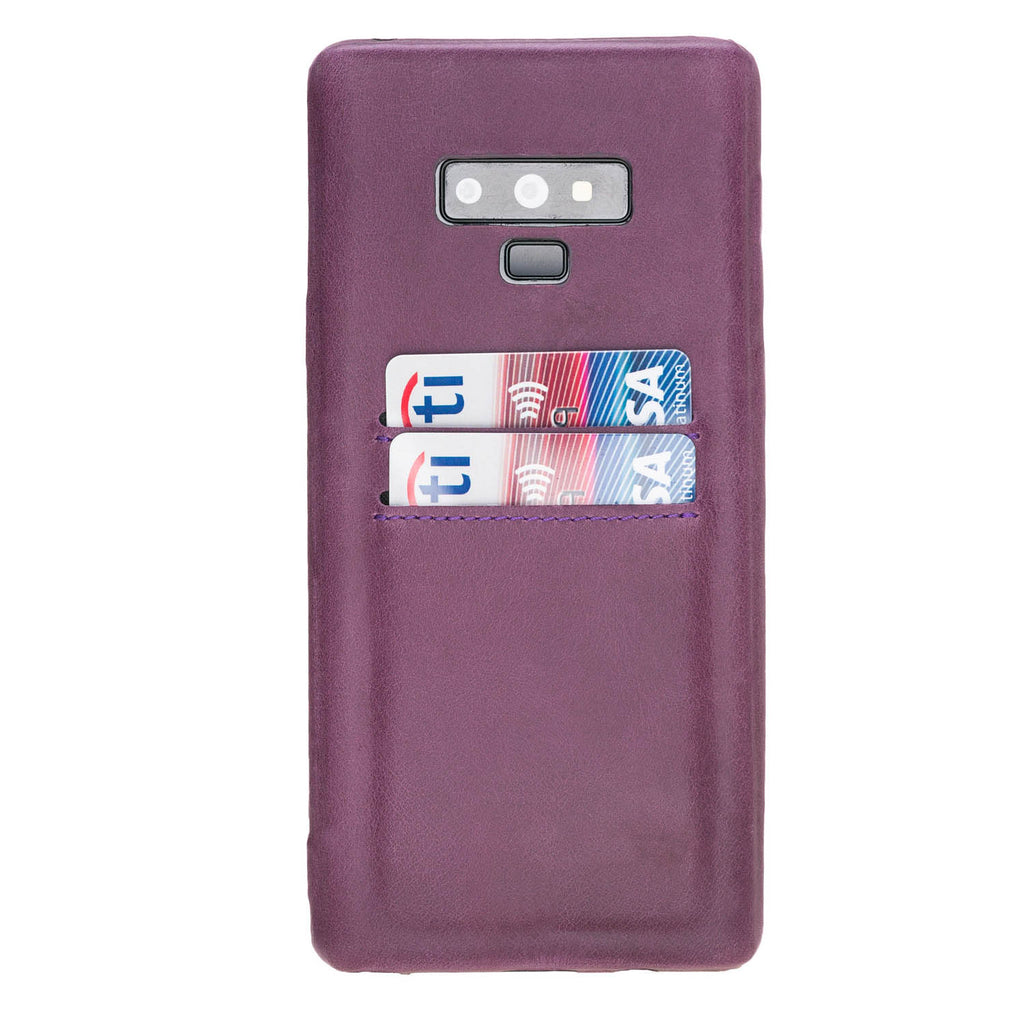 Samsung Galaxy Note9 Purple Leather Snap-On Card Holder Case with S Pen - Hardiston - 1