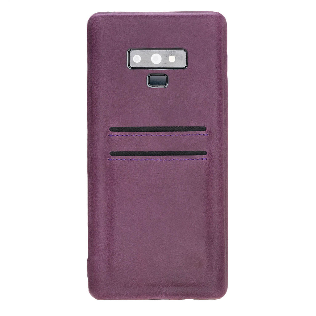 Samsung Galaxy Note9 Purple Leather Snap-On Card Holder Case with S Pen - Hardiston - 2