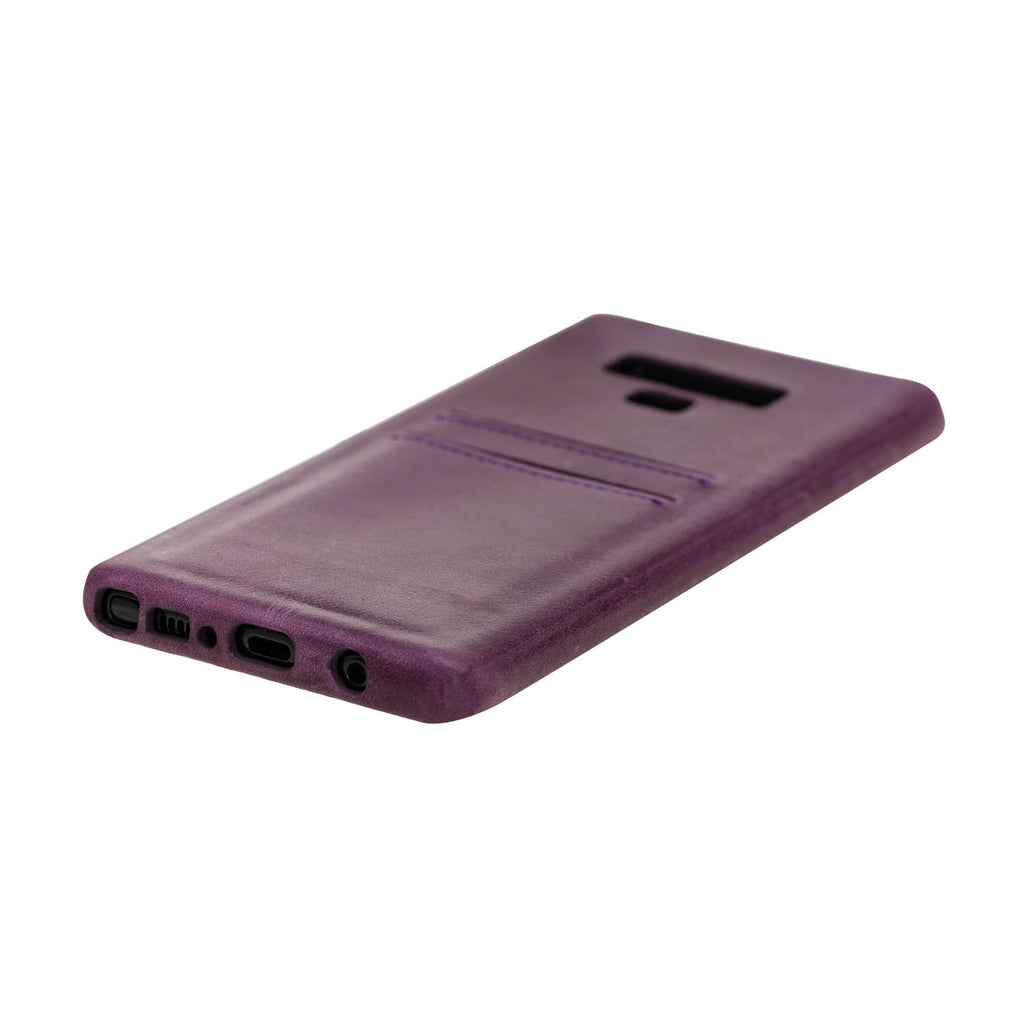 Samsung Galaxy Note9 Purple Leather Snap-On Card Holder Case with S Pen - Hardiston - 5