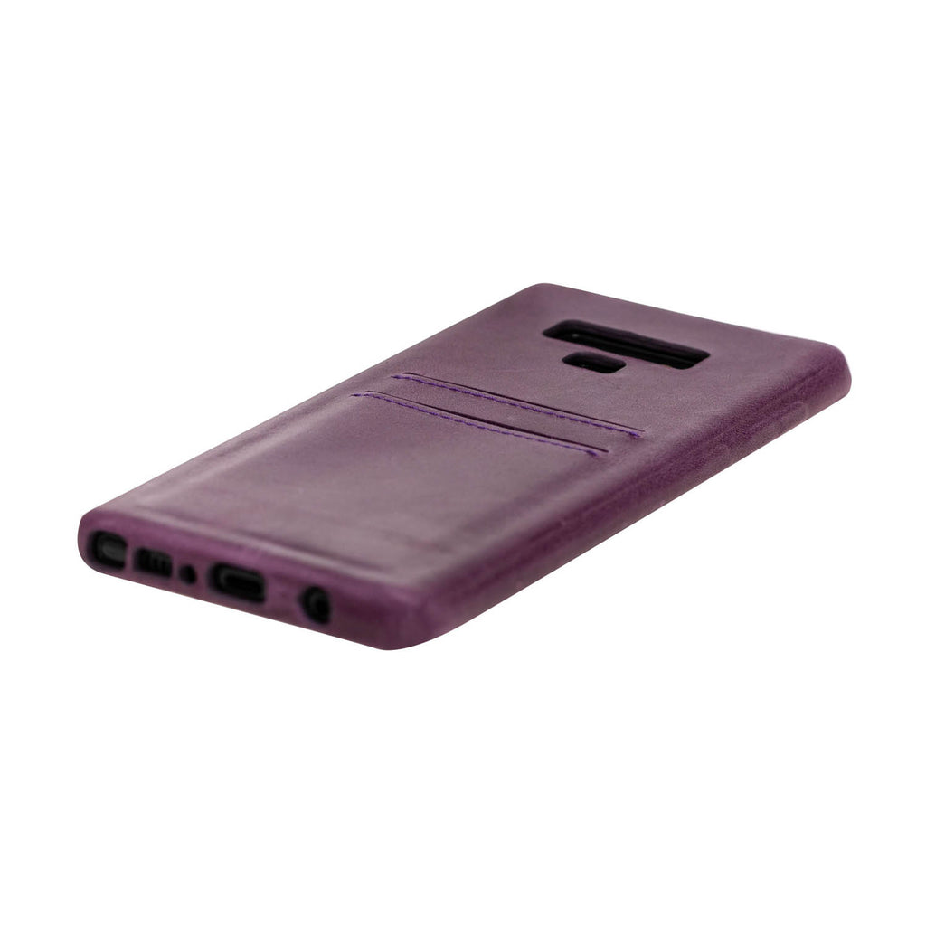 Samsung Galaxy Note9 Purple Leather Snap-On Card Holder Case with S Pen - Hardiston - 6