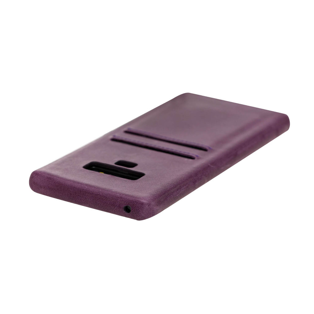 Samsung Galaxy Note9 Purple Leather Snap-On Card Holder Case with S Pen - Hardiston - 7