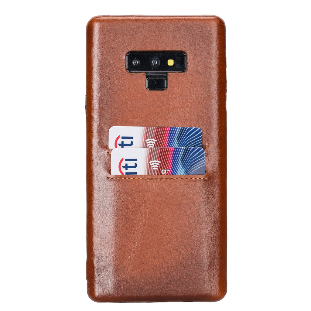 Samsung Galaxy Note9 Russet Leather Snap-On Card Holder Case with S Pen - Hardiston - 1