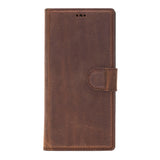 Samsung Galaxy Note 10 Brown Leather 2-in-1 Card Holder Wallet Case with S Pen - Hardiston - 3