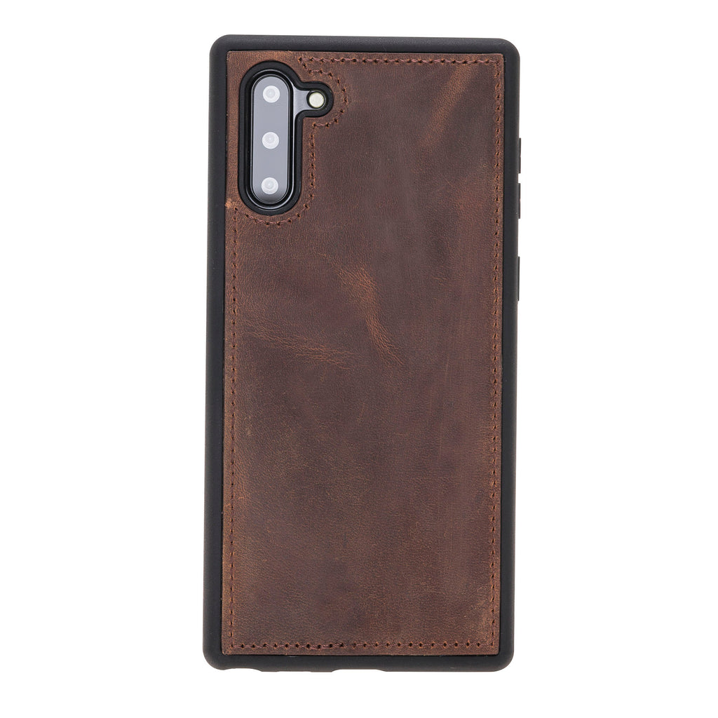 Samsung Galaxy Note 10 Brown Leather 2-in-1 Card Holder Wallet Case with S Pen - Hardiston - 5