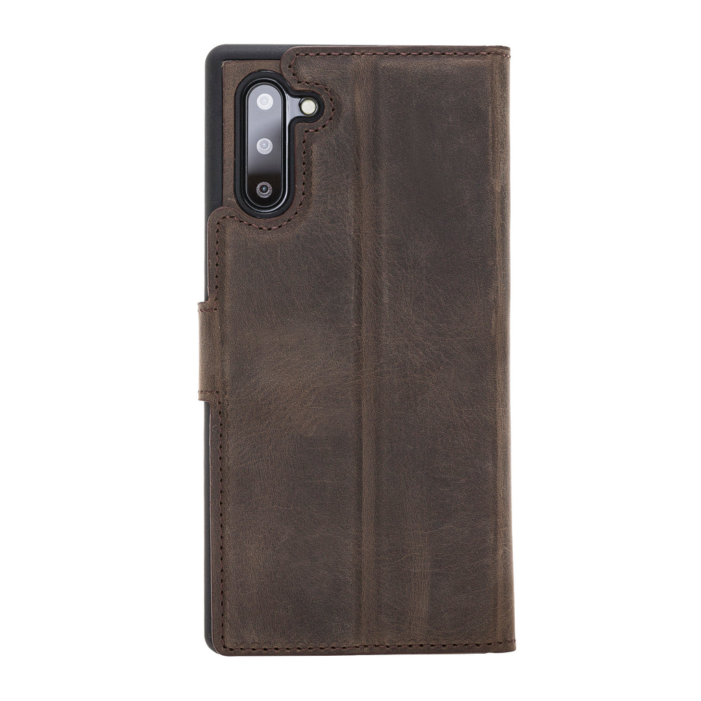 Samsung Galaxy Note 10 Mocha Leather 2-in-1 Card Holder Wallet Case with S Pen - Hardiston - 4