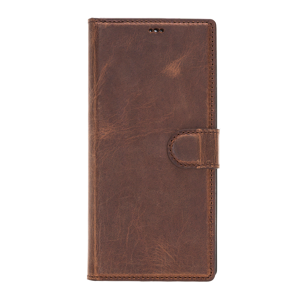 Samsung Galaxy Note 10 Plus Brown Leather 2-in-1 Card Holder Wallet Case with S Pen - Hardiston - 3
