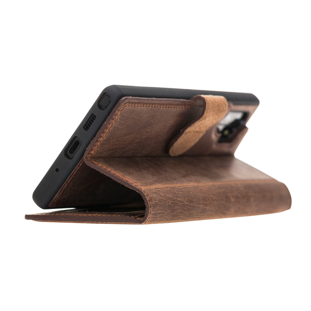 Samsung Galaxy Note 10 Plus Brown Leather 2-in-1 Card Holder Wallet Case with S Pen - Hardiston - 7