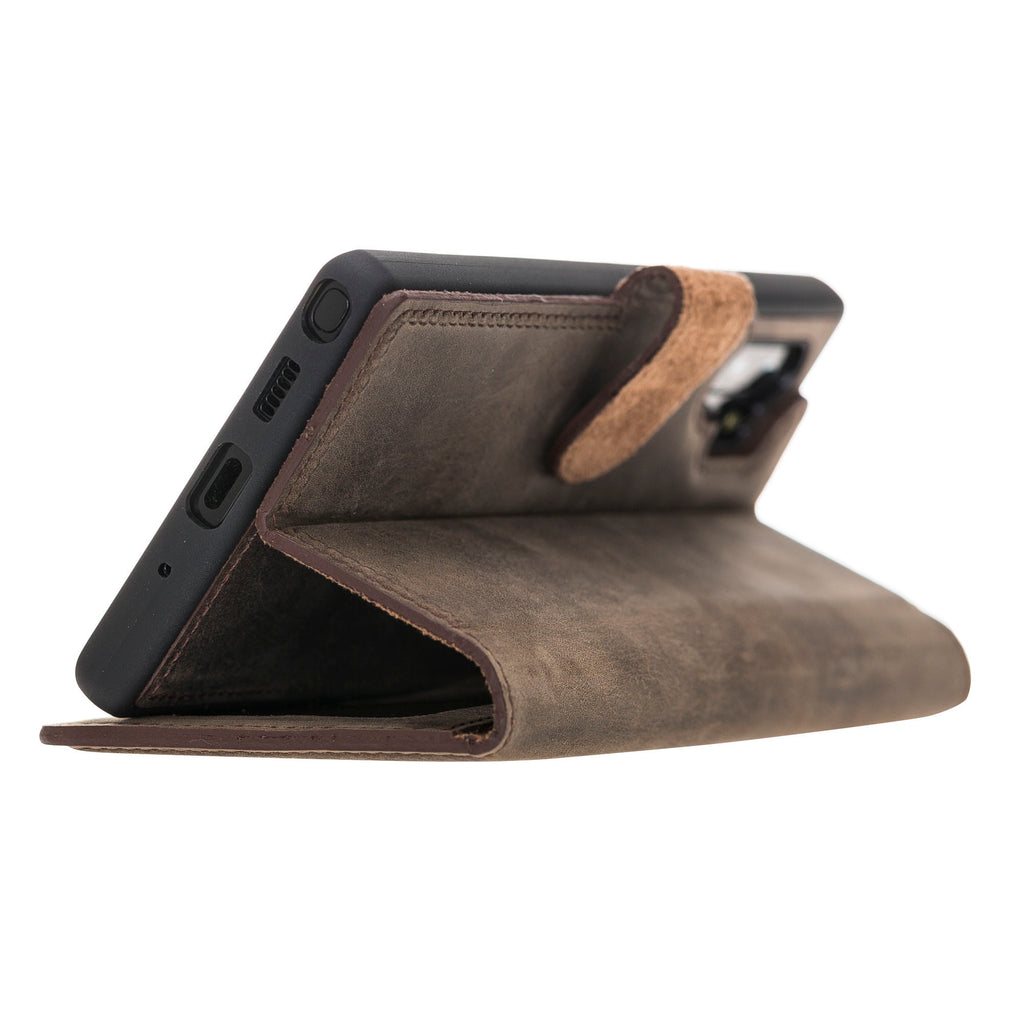 Samsung Galaxy Note 10 Plus Mocha Leather 2-in-1 Card Holder Wallet Case with S Pen - Hardiston - 7