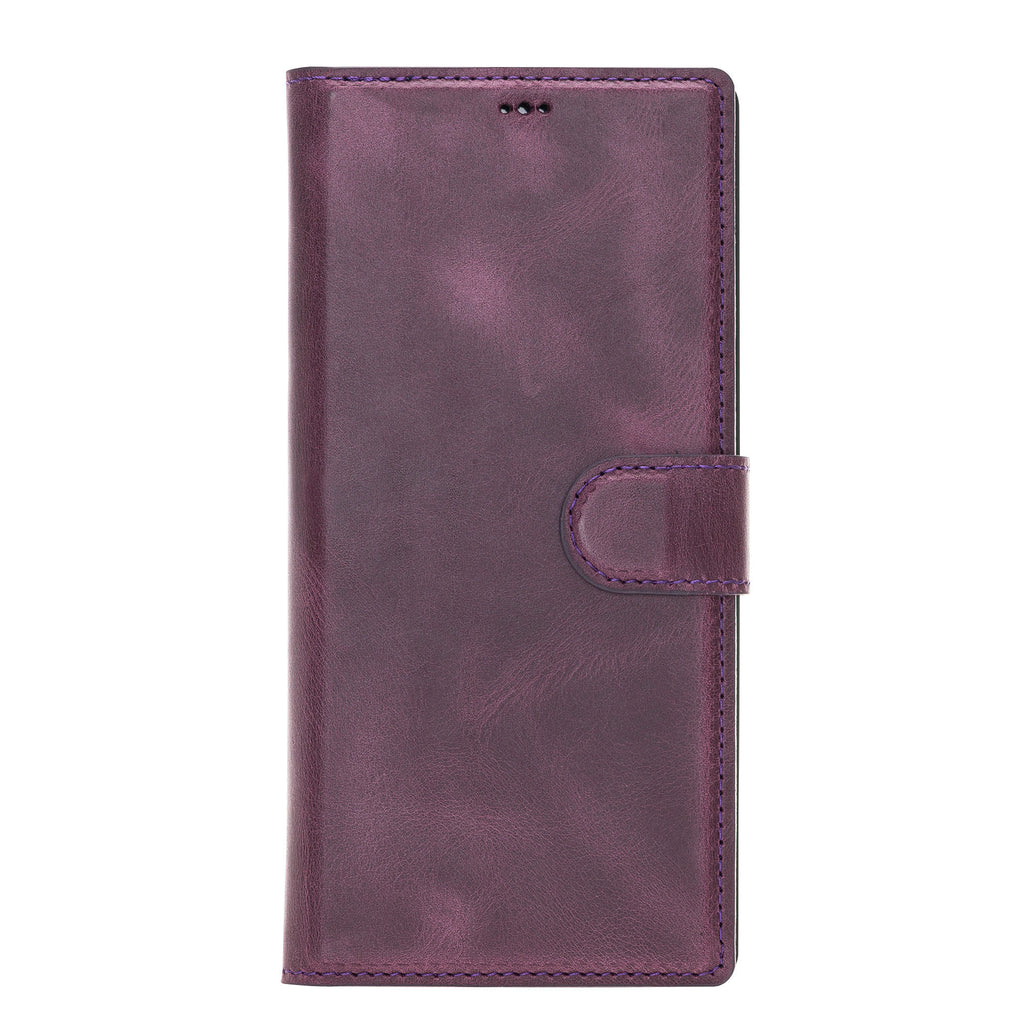 Samsung Galaxy Note 10 Plus Purple Leather 2-in-1 Card Holder Wallet Case with S Pen - Hardiston - 3