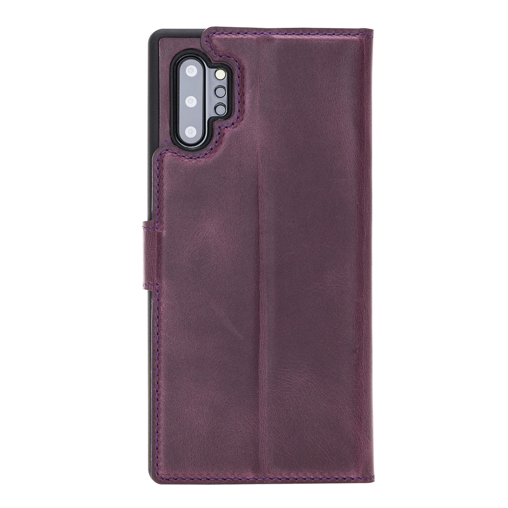 Samsung Galaxy Note 10 Plus Purple Leather 2-in-1 Card Holder Wallet Case with S Pen - Hardiston - 4