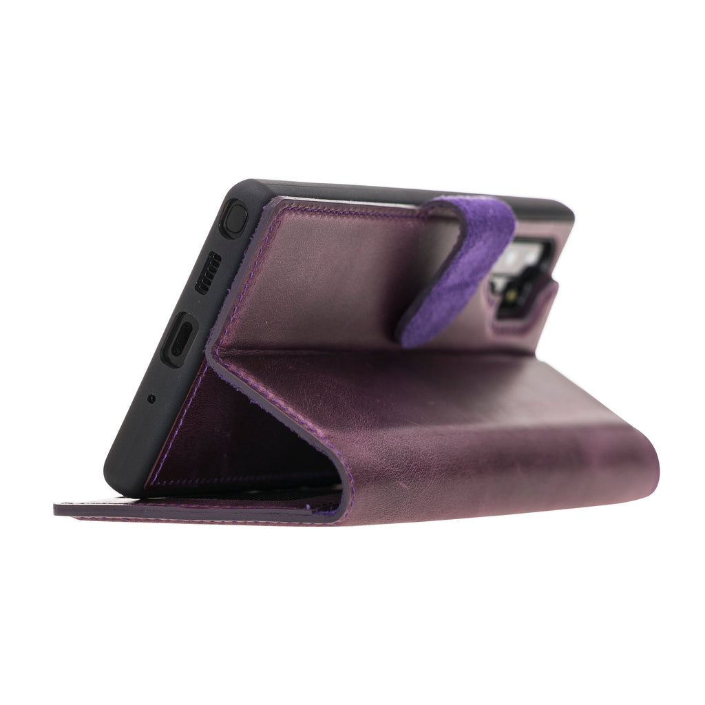 Samsung Galaxy Note 10 Plus Purple Leather 2-in-1 Card Holder Wallet Case with S Pen - Hardiston - 7