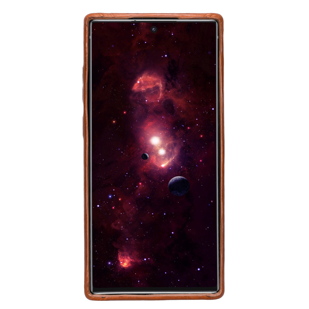 Samsung Galaxy Note 10 Plus Russet Leather Snap-On Card Holder Case with S Pen - Hardiston - 2