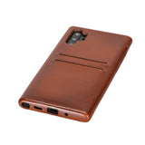 Samsung Galaxy Note 10 Plus Russet Leather Snap-On Card Holder Case with S Pen - Hardiston - 4