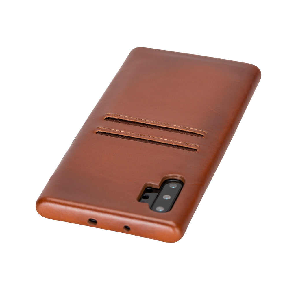 Samsung Galaxy Note 10 Plus Russet Leather Snap-On Card Holder Case with S Pen - Hardiston - 5