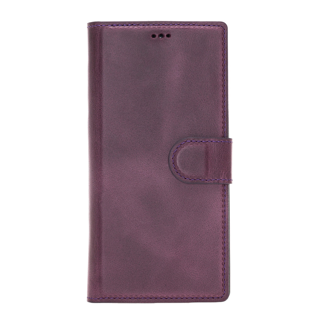 Samsung Galaxy Note 10 Purple Leather 2-in-1 Card Holder Wallet Case with S Pen - Hardiston - 3
