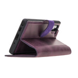 Samsung Galaxy Note 10 Purple Leather 2-in-1 Card Holder Wallet Case with S Pen - Hardiston - 6