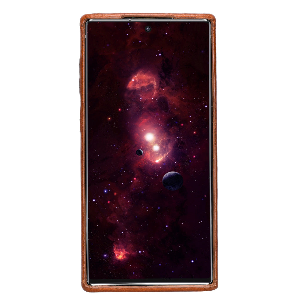 Samsung Galaxy Note 10 Russet Leather Snap-On Card Holder Case with S Pen - Hardiston - 2