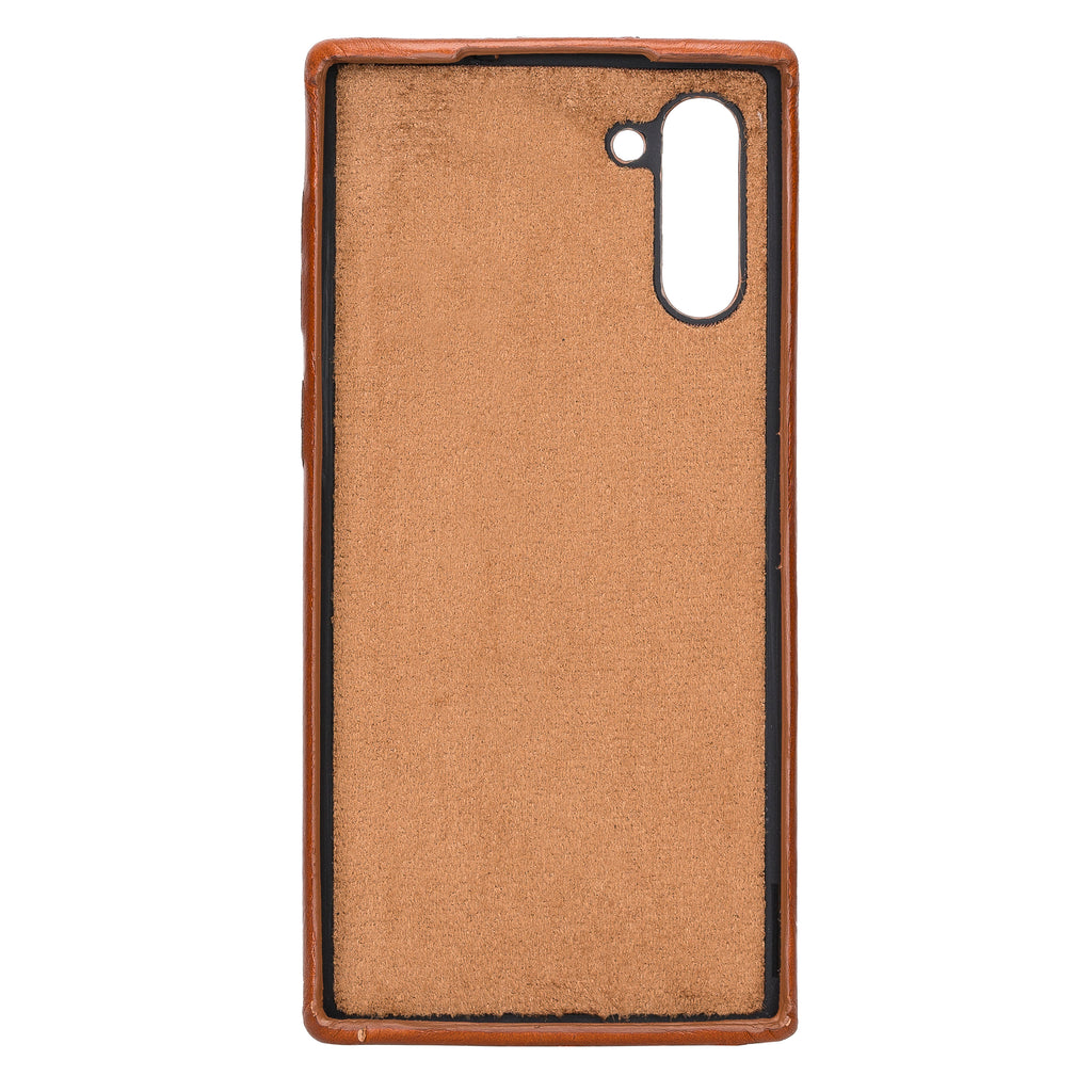 Samsung Galaxy Note 10 Russet Leather Snap-On Card Holder Case with S Pen - Hardiston - 3