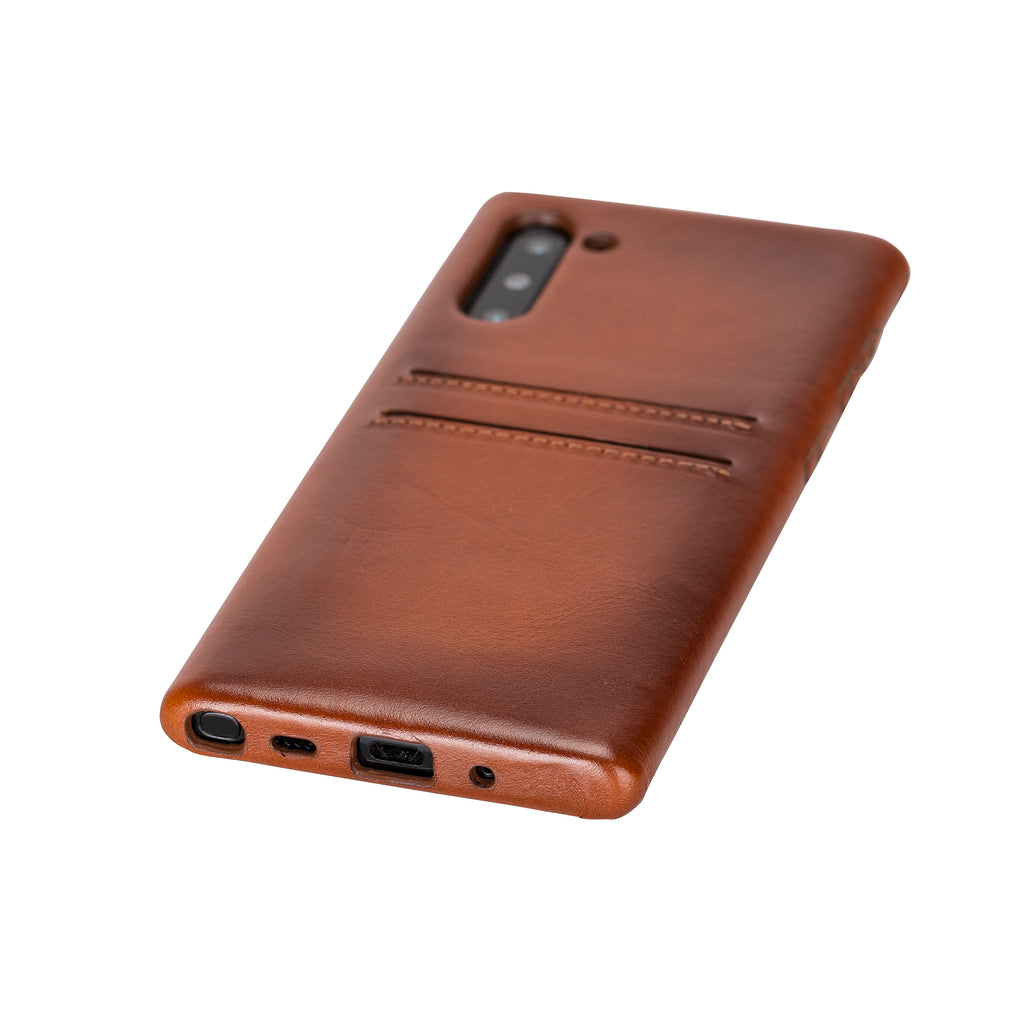 Samsung Galaxy Note 10 Russet Leather Snap-On Card Holder Case with S Pen - Hardiston - 4