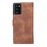 Samsung Galaxy Note 20 Brown Leather 2-in-1 Card Holder Wallet Case with S Pen - Hardiston - 4