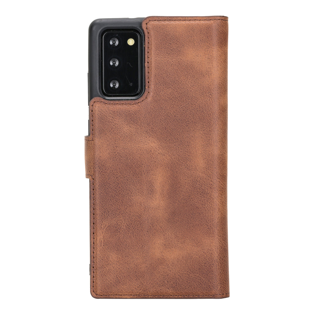 Samsung Galaxy Note 20 Brown Leather 2-in-1 Card Holder Wallet Case with S Pen - Hardiston - 4