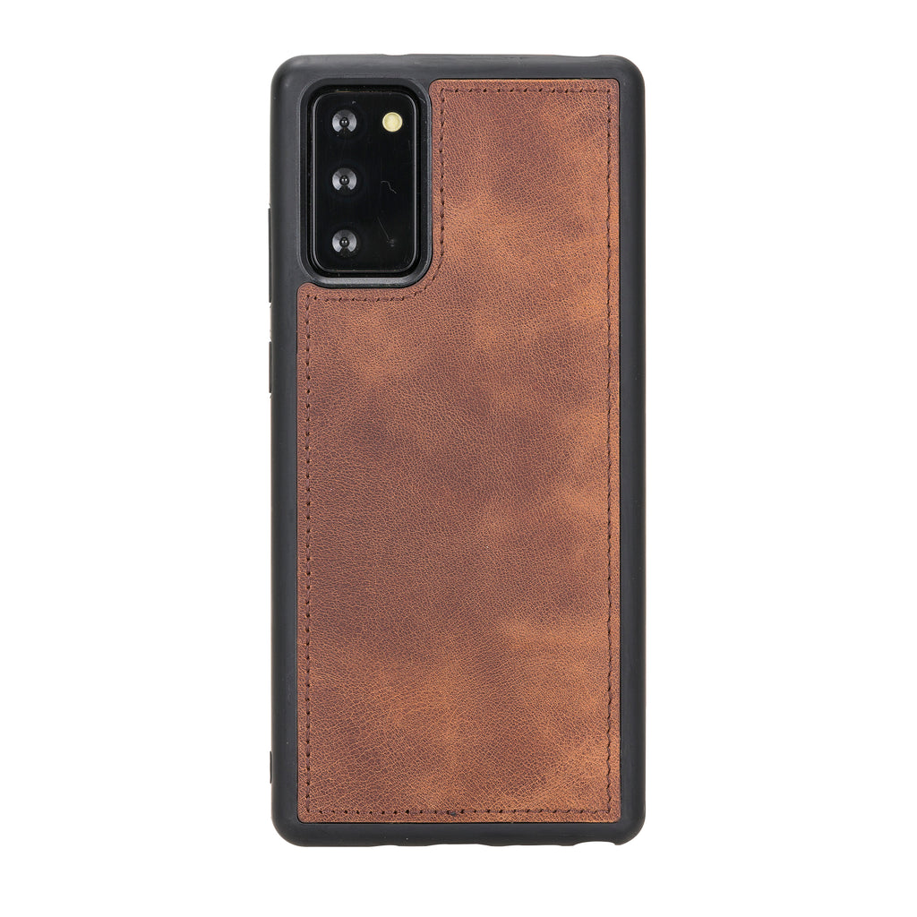 Samsung Galaxy Note 20 Brown Leather 2-in-1 Card Holder Wallet Case with S Pen - Hardiston - 5