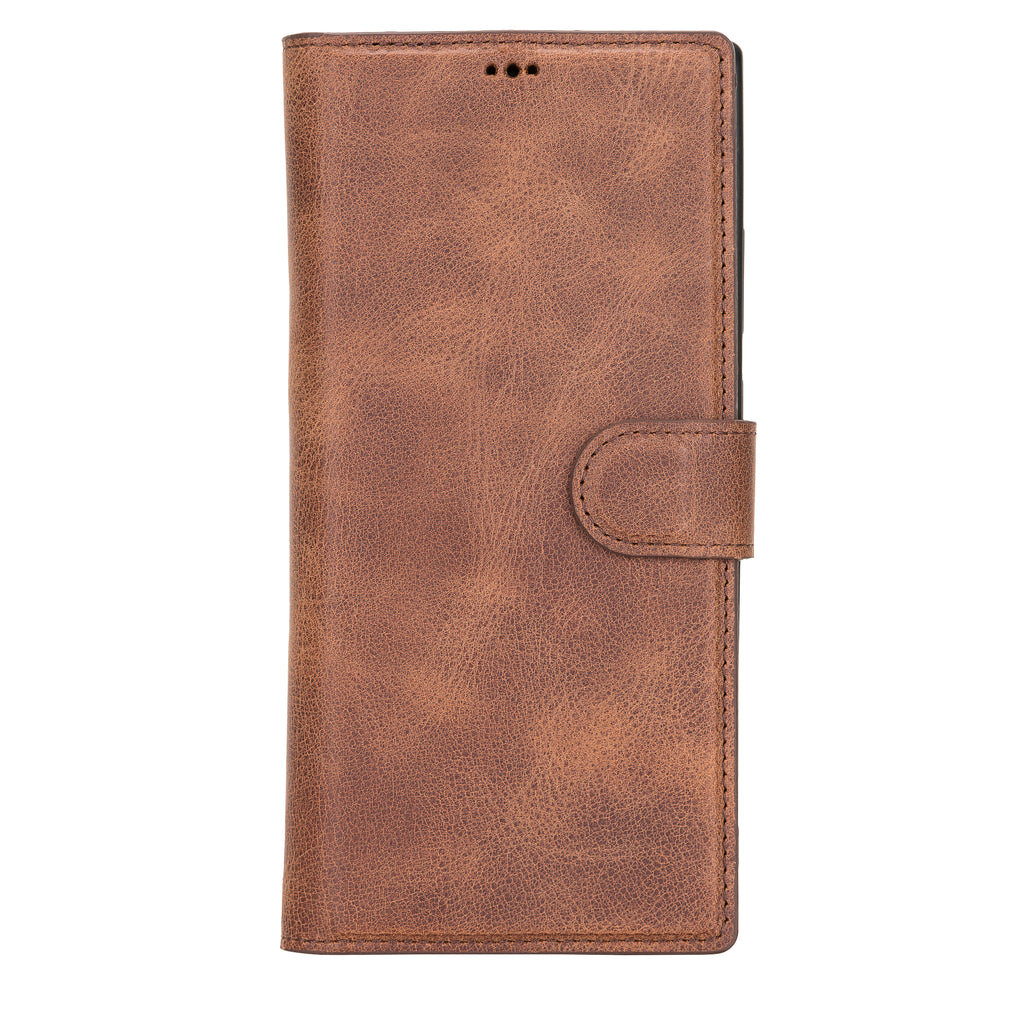 Samsung Galaxy Note 20 Plus Brown Leather 2-in-1 Card Holder Wallet Case with S Pen - Hardiston - 3