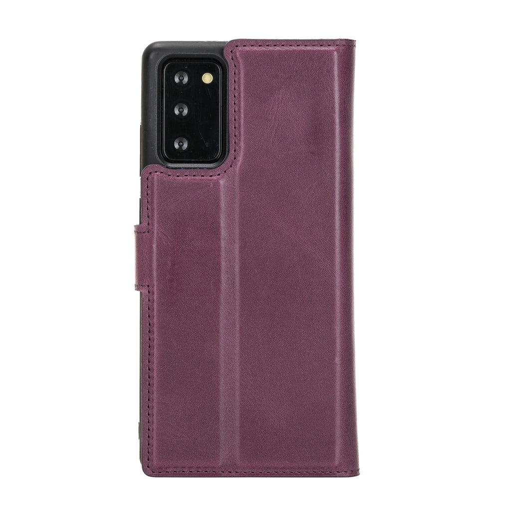 Samsung Galaxy Note 20 Plus Purple Leather 2-in-1 Card Holder Wallet Case with S Pen - Hardiston - 4