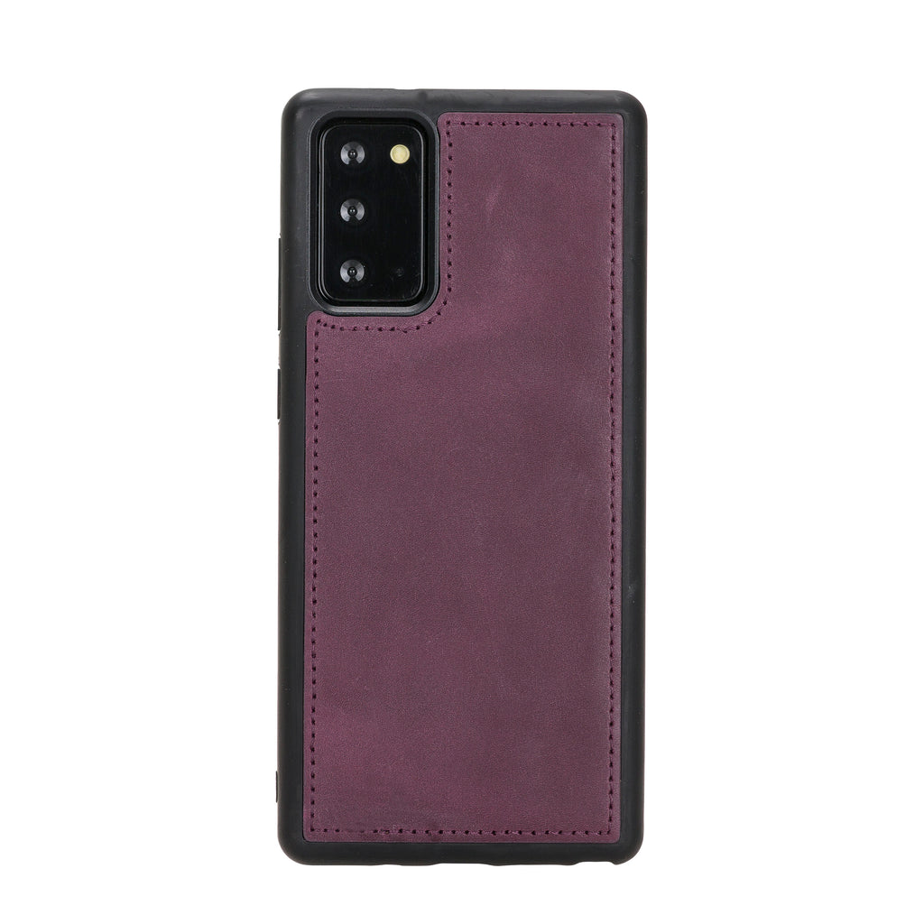 Samsung Galaxy Note 20 Plus Purple Leather 2-in-1 Card Holder Wallet Case with S Pen - Hardiston - 5
