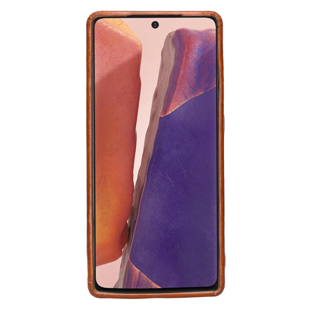 Samsung Galaxy Note 20 Plus Russet Leather Snap-On Card Holder Case with S Pen - Hardiston - 2
