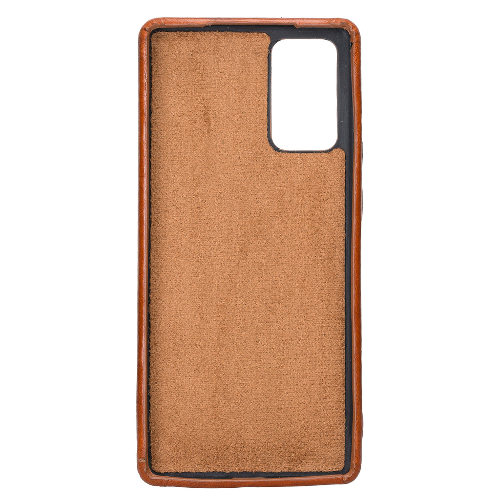 Samsung Galaxy Note 20 Plus Russet Leather Snap-On Card Holder Case with S Pen - Hardiston - 3