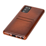 Samsung Galaxy Note 20 Plus Russet Leather Snap-On Card Holder Case with S Pen - Hardiston - 4