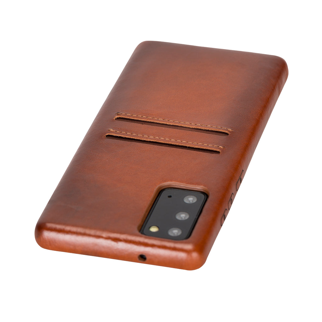 Samsung Galaxy Note 20 Plus Russet Leather Snap-On Card Holder Case with S Pen - Hardiston - 5