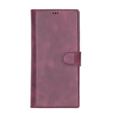 Samsung Galaxy Note 20 Ultra Purple Leather 2-in-1 Card Holder Wallet Case with S Pen - Hardiston - 3