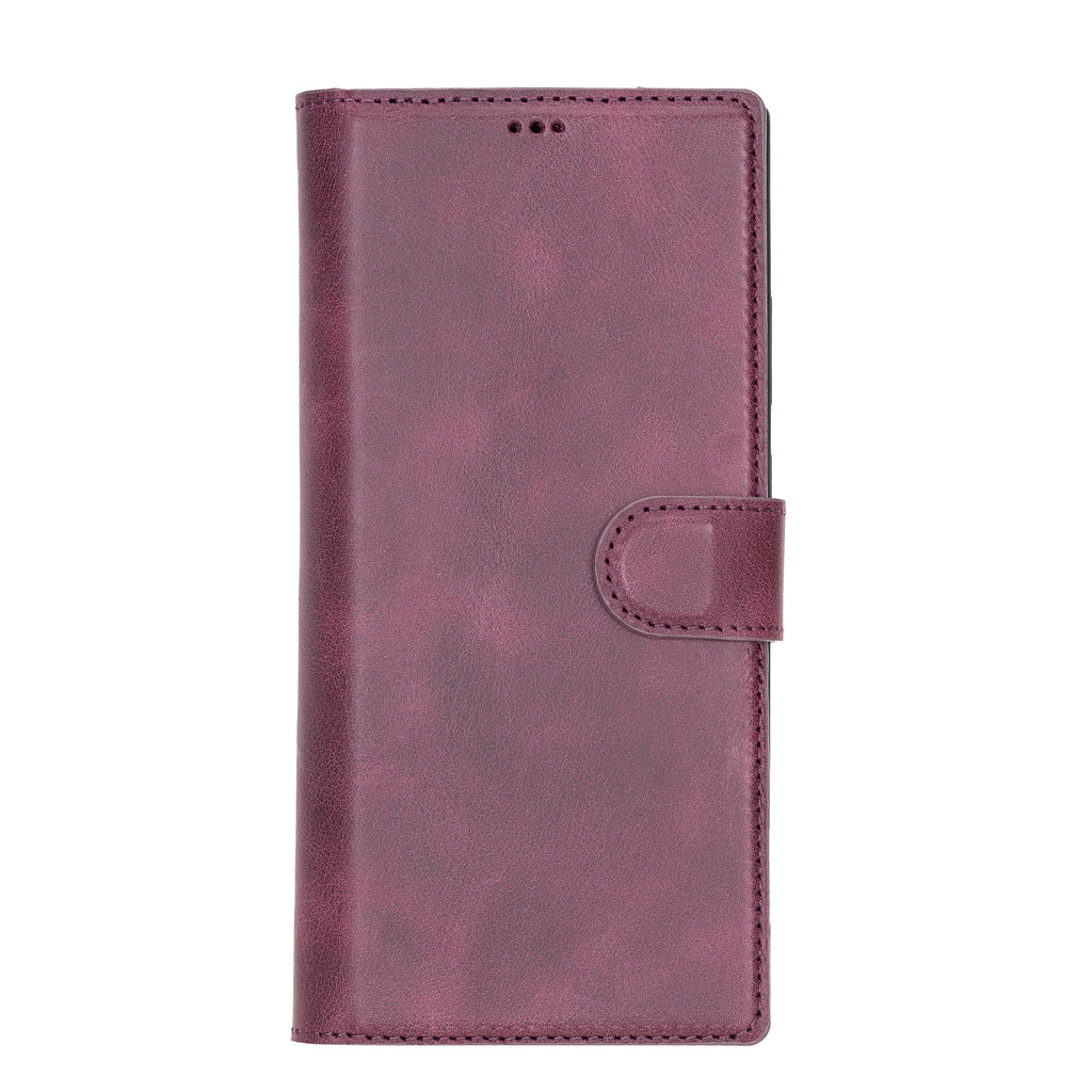 Samsung Galaxy Note 20 Ultra Purple Leather 2-in-1 Card Holder Wallet Case with S Pen - Hardiston - 3