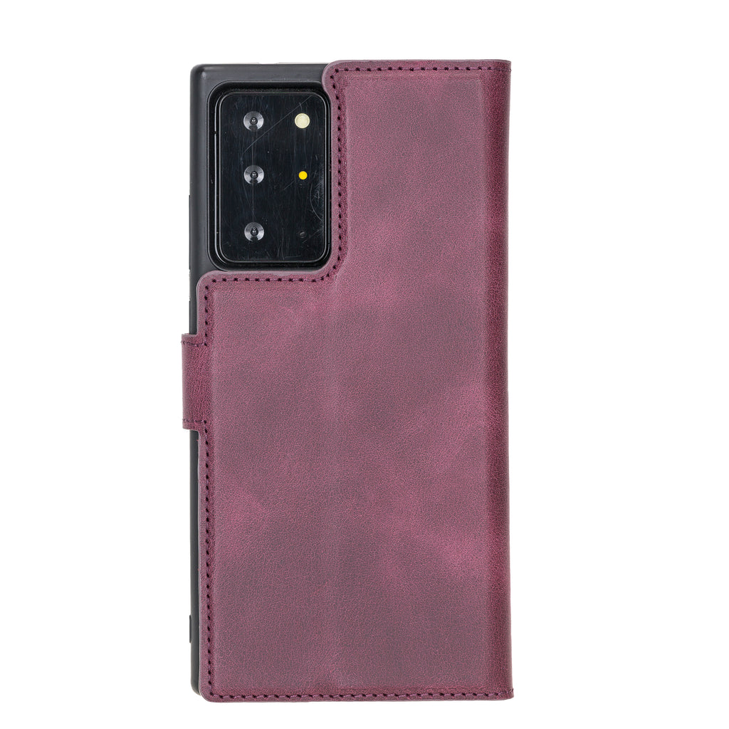 Samsung Galaxy Note 20 Ultra Purple Leather 2-in-1 Card Holder Wallet Case with S Pen - Hardiston - 4